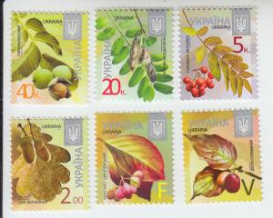 2016 Ukraine Tree Leaves New Printing with Microtext (6)  (Scott NA) MNH