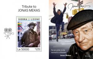SIERRA LEONE - 2019 - Tribute to Jonas Mekas - Perf Souv Sheet - MNH
