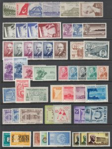 Turkey Sc 922/1646 MLH. 1943-1965 issues, 22 cplt sets, VF