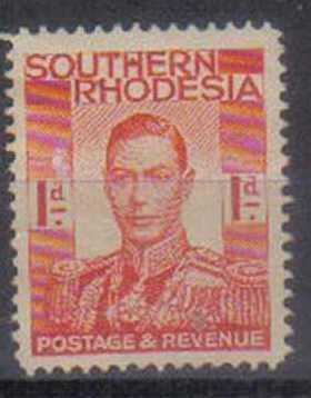 SOUTHERN RHODESIA, 1937, MH 1d. red. King George VI