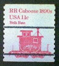 United States, Scott #1905a, used(o), 1984,  Caboose of 1890s  11¢