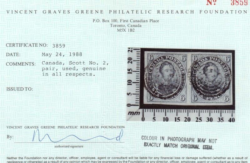 Canada #2 XF Used Gem Pair **With Certificates**