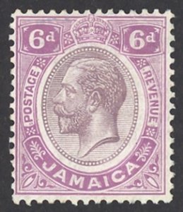 Jamaica Sc# 102 MH 1921-1927 6p King George V