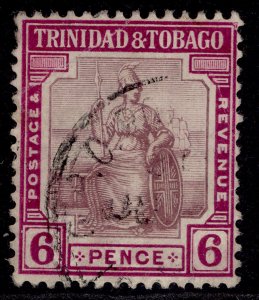 TRINIDAD & TOBAGO GV SG153, 6d dull & reddish purple, FINE USED. Cat £11.