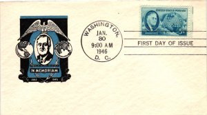 #933 Franklin D. Roosevelt FDR – Ioor Cachet SC22