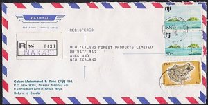 FIJI 1986 Registered cover ex NAKASI to New Zealand........................B1080