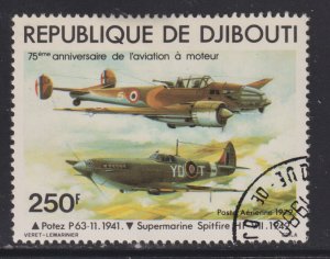 Djibouti C125 Potez P63-11 & Supermarine Spitfire HF-VII 1979