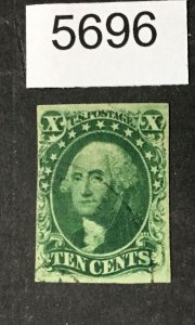 MOMEN: US STAMPS #15 IMPERF USED $145 LOT #5696