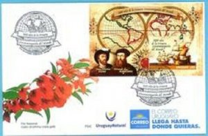 2019 URUGUAY - SG: N/A - CIRCUMNAVIGATION MINI SHEET 0N FIRST DAY COVER