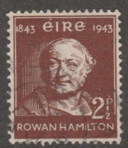 Ireland stamp, scott# 127,used,  brown, Rowen Hamilton, 2 1/2p,  #M982