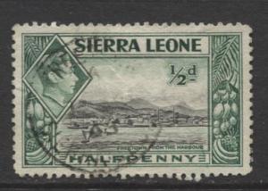 Sierra Leone - Scott 173 - KGVI - Definitive -1938 - VFU - Single 1/2d Stamp