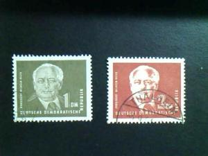 DDR Used #56-57 President Wilhelm Pieck