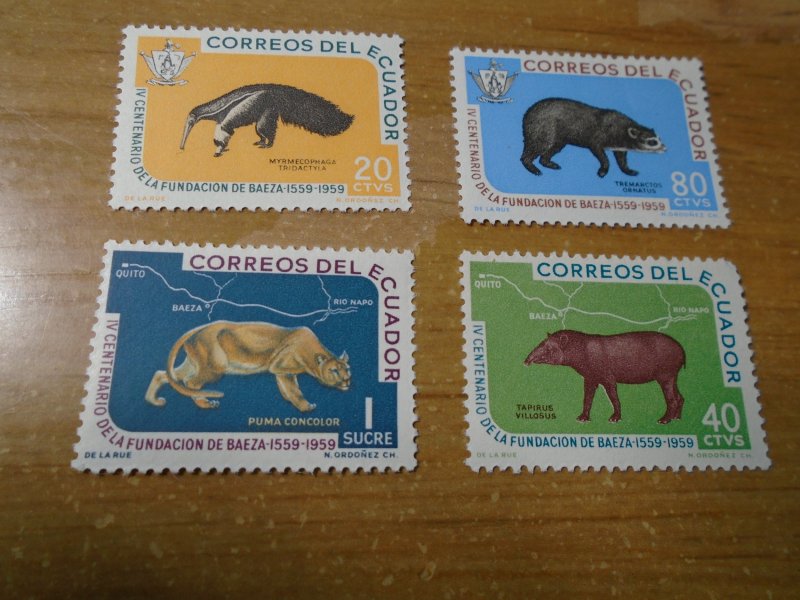 Ecuador  #  657-60  MNH  Wild Animals