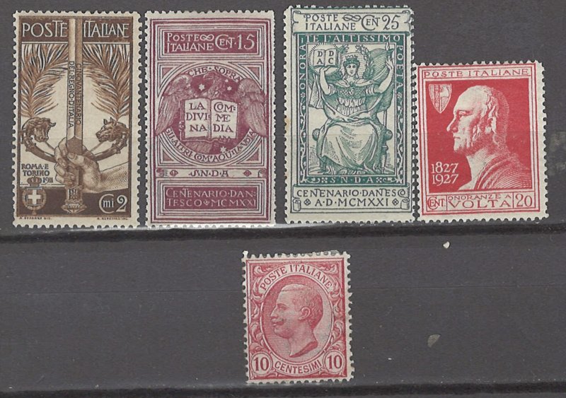 COLLECTION LOT # 5301 ITALY 5 MH STAMPS 1906+ CV+$21
