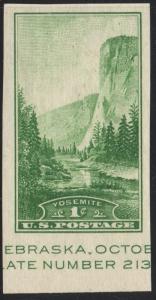 SC#769a 1¢ Yosemite Souvenir Sheet Single (1935) NGAI/Hinged