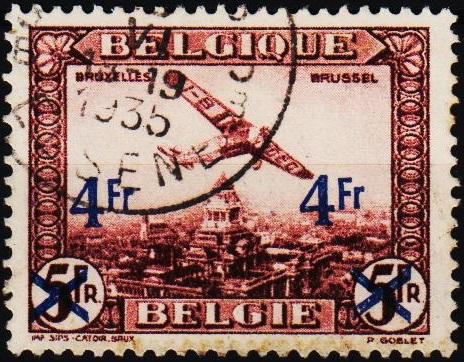 Belgium. 1935 4f on 5f S.G.687 Fine Used