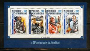 CENTRAL AFRICA 2016 95th BIRTH ANNIVERSARY OF JOHN GLENN  SHEET MINT NH