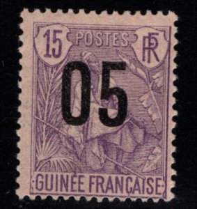 French Guinea Scott 57 MH* 1912 surcharge on issue of 1904