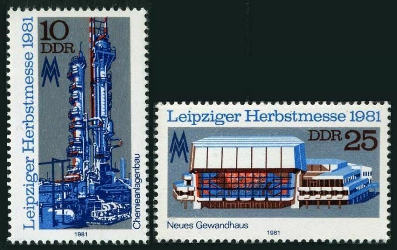 Germany-GDR 2210-2211 two sets,MNH.Michel 2634-2635. Leipzig Autumn Fair,1981.