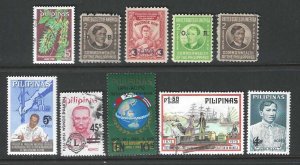 Philippines 497, 969, 970, 1078, 1231,1255,1262, J15, O37 O44**/*/Used SC: $3.45