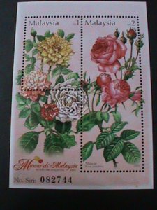 MALAYSIA-2003 SC#917- ROSE SCENT-LOVELY BEAUTIFUL FLOWERS MNH S/S VF LAST ONE