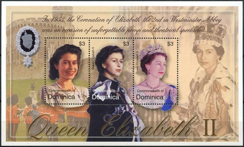 2003	Dominica	3412-14KL	50 years of the coronation of Elizabeth II Golden Jubile