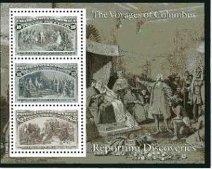 2628 COLUMBUS SOUVENIR SHEET MINT & NEVER HINGED