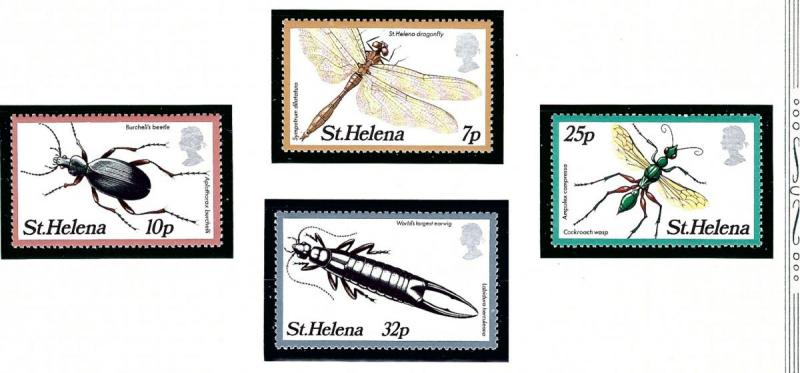 St Helena 364-67 MNH 1982 Insects