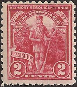 # 643 MNH - SCV-2.00 - CARMINE ROSE VERMONT SESQUICENTEN...