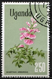 Uganda 1969: Sc. # 126: O/Used CTO Single Stamp