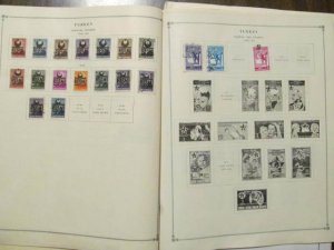 uncatalogued collection on pages Turkey about 234 stamps