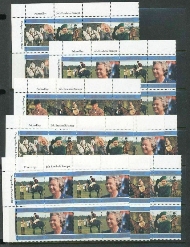 PAPUA NEW Guinea PNG 1997 Golden Wedding Royalty MNH Blocks x 9(72 Stamps)Pap235