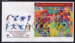 UN Geneva 291 Sports Souvenir Sheet UN Postal Admin U/A FDC