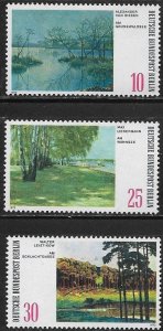 Germany (Berlin) 1972 Paintings of Berlin Lakes SC# 9N328-9N330 MNH