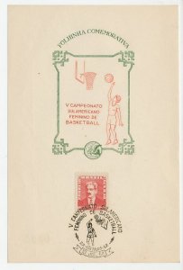 Card / Postmark Brazil 1954 Basketball - South American Championship