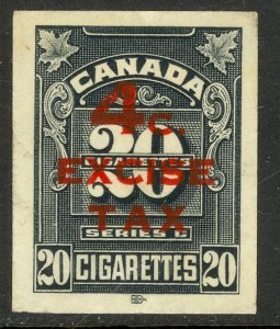 CANADA Series C - 4c on 20 CIGARETTES TAX PAID REVENUE Brandon C-479 Used