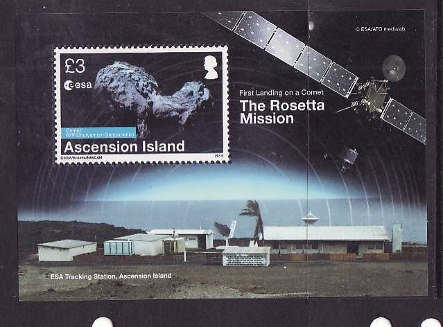 Ascension-Sc#1132-Unused NH sheet-Space-Rosetta Mission-Ariane-2014-