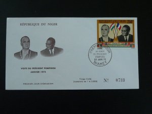 visit of president Georges Pompidou FDC Niger 1972