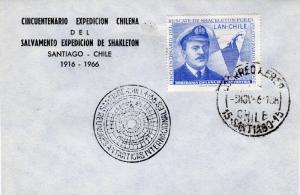 Chile 1966 Shakleton Expedition 50th.Anniv.Antarctic Polar Cover (1)