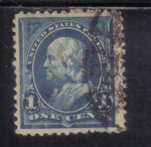 246 - .01 Franklin blue used thin nubs.