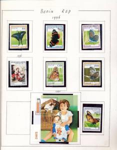 BENIN 1995/98 Wildlife Dogs Birds Sheets Used 90 +Items (pie 269)