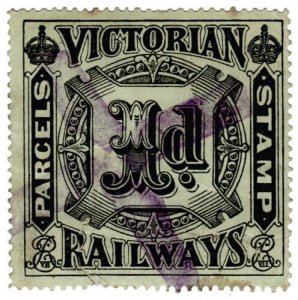 (I.B) Australia - Victoria Railways : Parcel Stamp 1d 