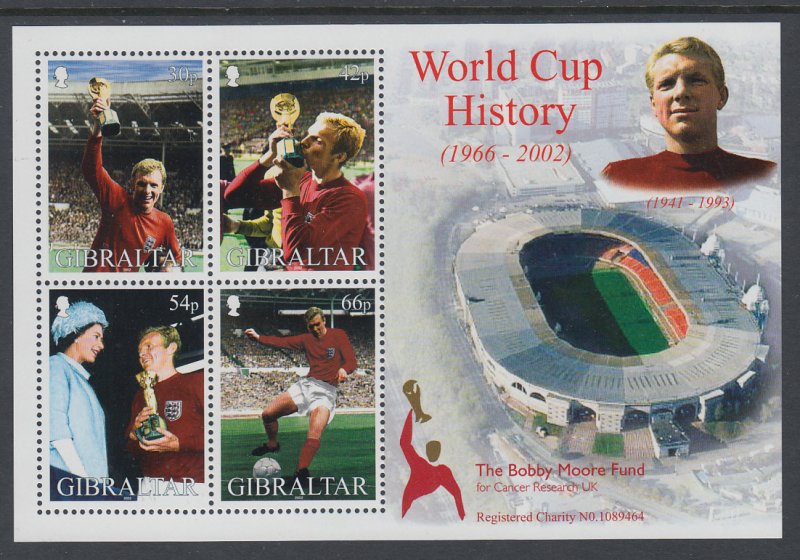 Gibraltar 908a Soccer Souvenir Sheet MNH VF