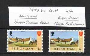 6p ISLE OF MAN UNMOUNTED MINT WITH ORANGE BORDER ERROR