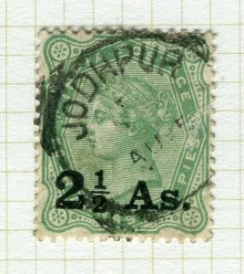 INDIA; POSTMARK fine used cancel on QV issue, Jodhpur