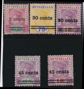 Seychelles 1902 SC 33-37 Mint Set