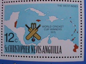 ANGUILA-1975-WORLD CRICKET CUP WINNER-WEST INDIES- MNH-S/S-VERY FINE