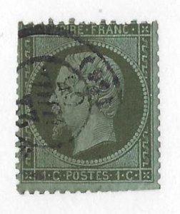 France - Empire first perf. issue 1862 - 1c - Scott #22