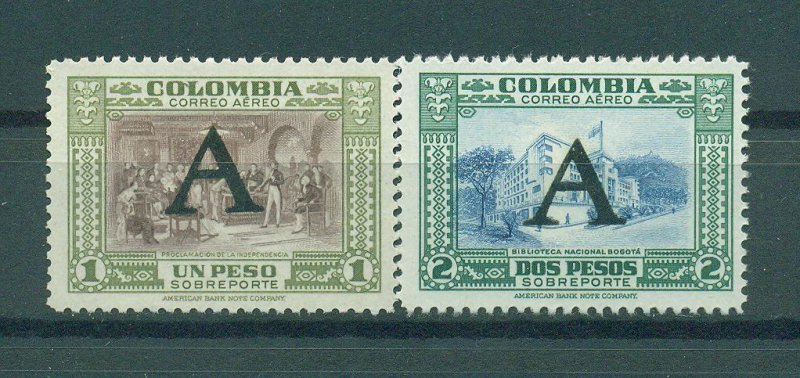Colombia sc# C186-198 mh cat value $50.45