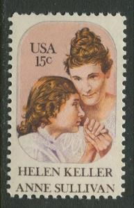 USA - Scott 1824 - H. Keller & A. Sullivan -1980- MLH - Single 15c Stamp